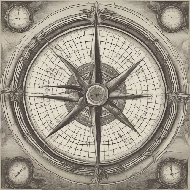 A compass with EROI values navigating energy investment choices, symbolizing informed decision-making in the energy sector.