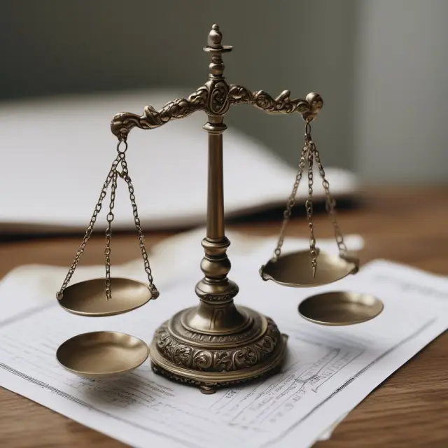 An image of a balance scale with an intricate engagement letter on one side and a formal contract on the other, illustrating their differences and similarities.
