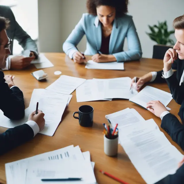 Enrolled agent, CPA, attorney, and financial planner around a table, emphasizing their respective roles and expertise within taxation and financial planning