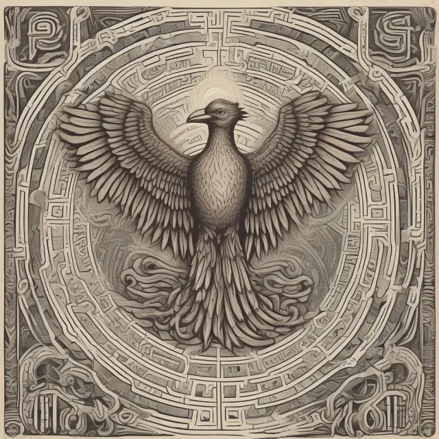 A phoenix, symbolizing knowledge and rebirth, navigates a maze of taxation-related questions to reveal enlightening answers about Enrolled Agents