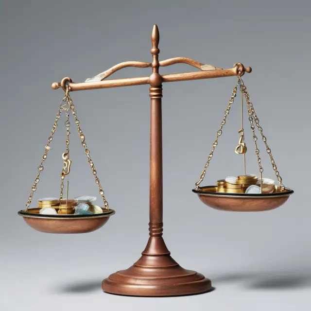 Scale illustrating the relationship between sales and enterprise value, with sales figure poised to tip the balance.