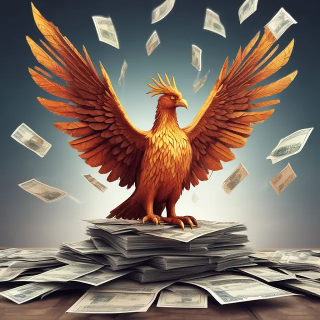 A phoenix emerging from traditional payment methods to represent Electronic Payments Network