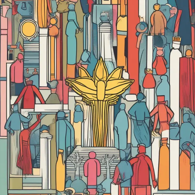 An EEOC emblem built upon a glowing Torah scroll symbolizing Title VII of the Civil Rights Act, representing legal equality in employment