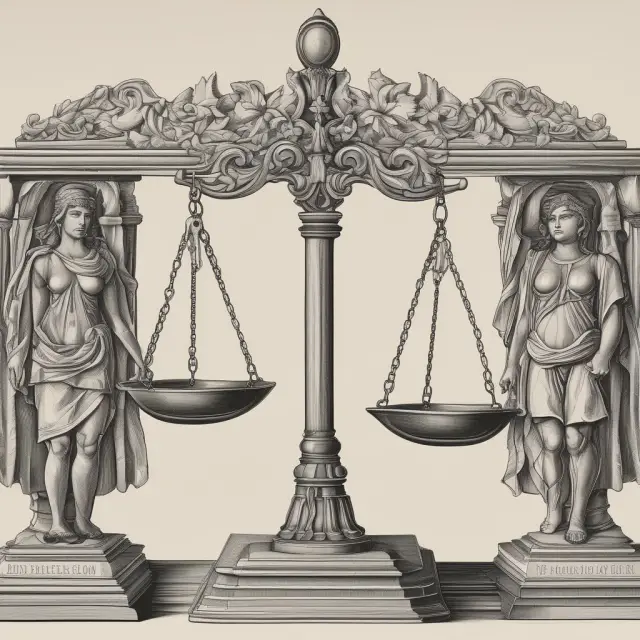 Scales representing jurisdiction and clean hands principles balanced, granting equitable relief to parties in need