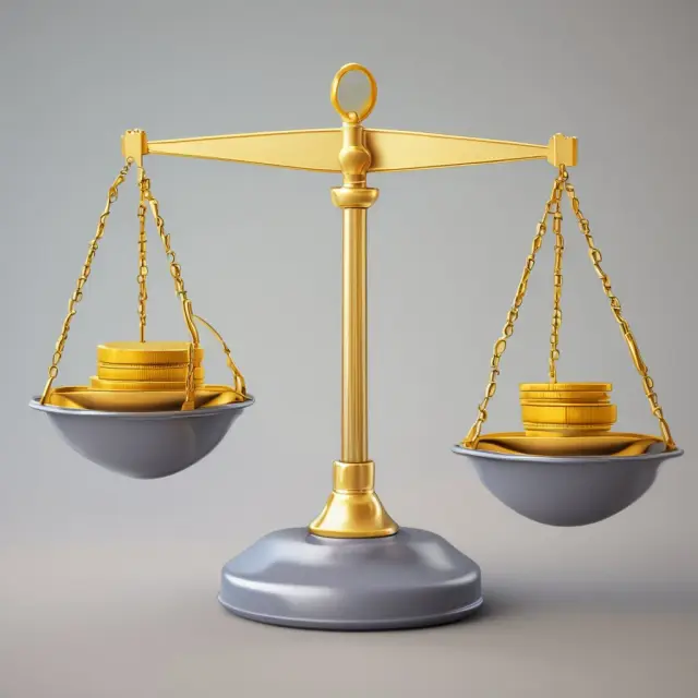 Golden coins symbolizing tax implications on a balance scale, with labels for NSO and ISO