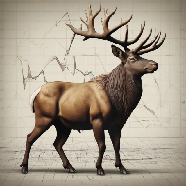 An abstract representation of equity index waves interacting with interest rates and market volatility to shape the pricing of an Equity-Linked Security (ELKS)