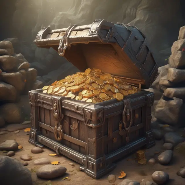 A sturdy financial fortress safeguards a treasure chest using interconnected barriers, caps, and floors, ensuring wealth protection