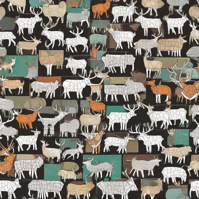 Institutional portfolio mosaic with ELKS merging stock and bond tiles, illustrating portfolio diversification