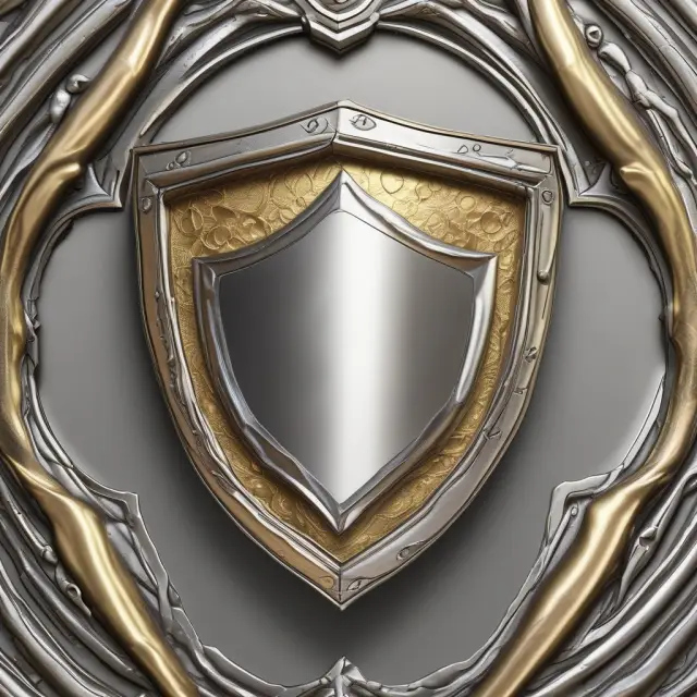 Image of a golden shield with embedded silver equities and call option supports, symbolizing equity-linked notes.