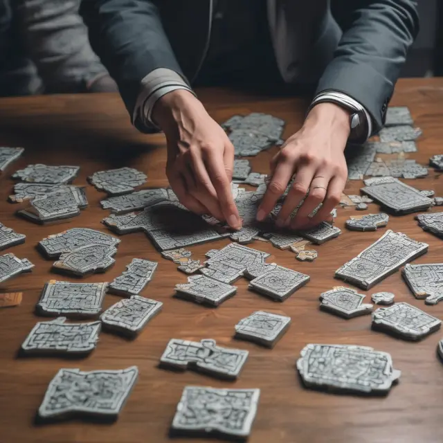 An investor examines an ELN puzzle, considering factors like market conditions, risk tolerance, and investment objectives to determine if the notes align with their financial plan