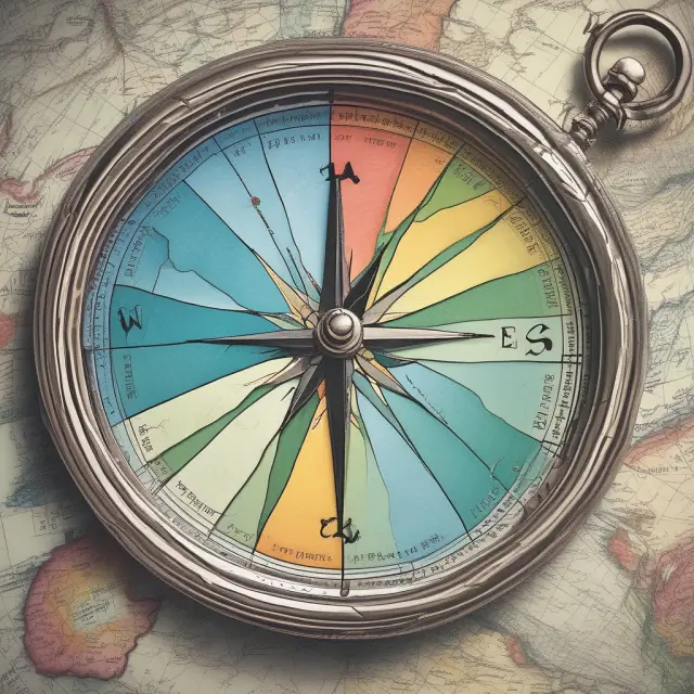 Investor examining DCF, P/E and P/B ratios on a compass for evaluating company equity