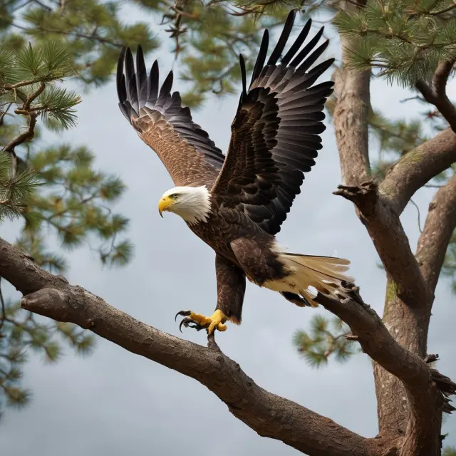 An eagle resting on a stock index tree represents equity derivatives providing insight and control over the ever-evolving financial landscape