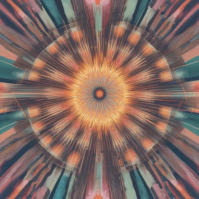 Colorful kaleidoscope depicting various equity derivatives - options, futures, swaps, and bonds - meeting at a symbolic financial crossroads
