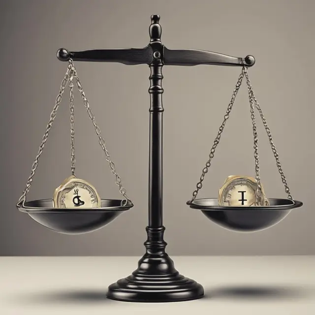 Scales balancing an investor and a taxman representing taxation of equity derivatives