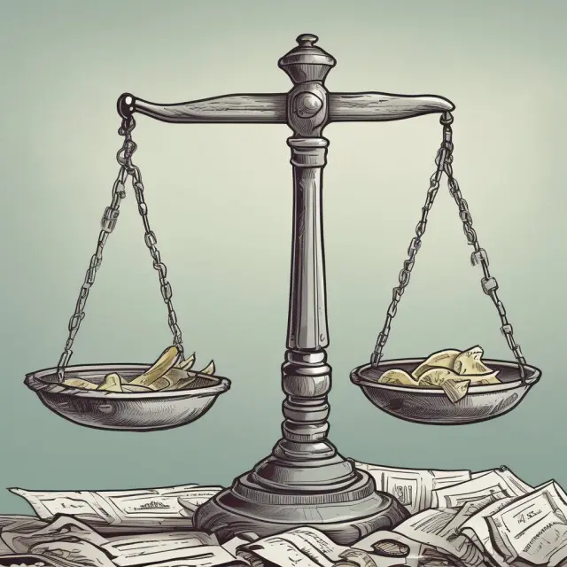 An institutional investor weighing the balance of advantages and disadvantages of using the equity accounting method on a set of scales