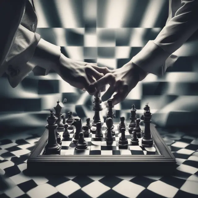Hands playing chess represent stock exchanges and OTC markets, demonstrating their distinct roles in the secondary equity market.