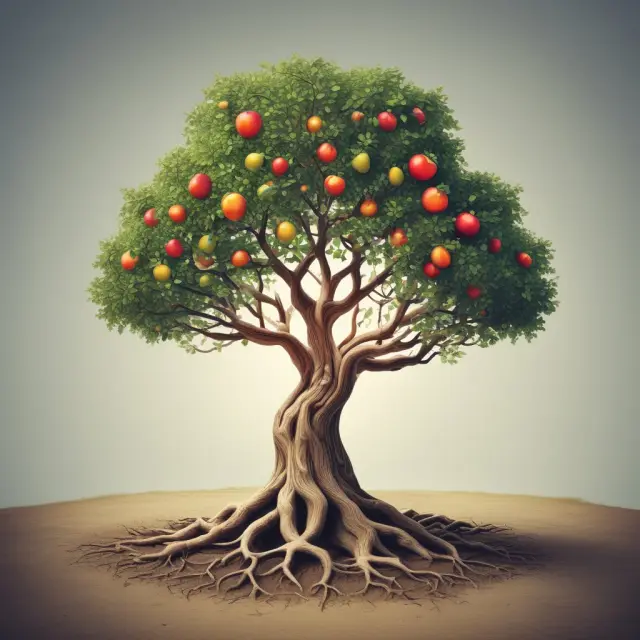 Two trees symbolizing companies; one bearing dividend fruit and the other growing from the connection, reflecting equity method investments