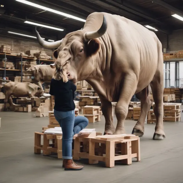 An accounting bull meticulously calculates Company A