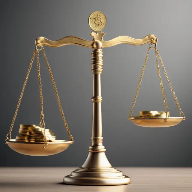 Gold scales displaying equity method with gold coins versus a crystal ball illustrating market price approach for investment comparison