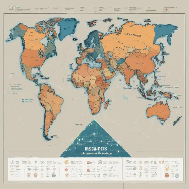 Global economic map displaying scales representing various industries; their positions signify sector-specific equity multiplier averages.