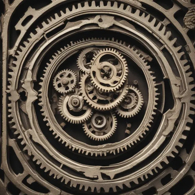 Two gears representing equity and debt engaging in the equity multiplier calculation