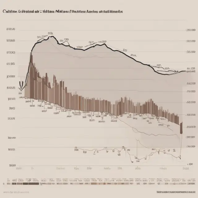 Graph displaying the fluctuating equity risk premium over time, symbolizing the dynamic balance between stocks and treasury bills.