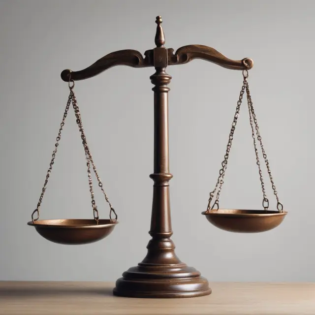 A balanced scale with two pans representing errors (left) and omissions (right), emphasizing the importance of E&O insurance in maintaining equilibrium.