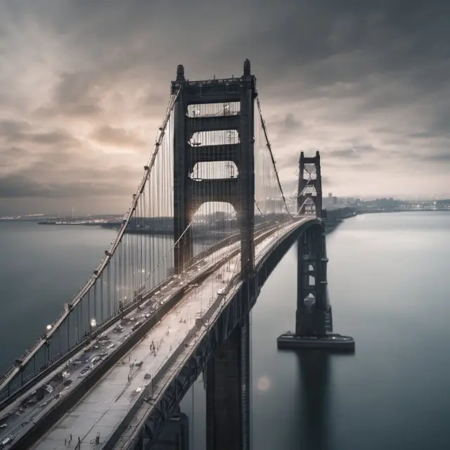 An image of an elegant bridge connecting two banks symbolizing the role of escrow in transactions: bringing parties together while maintaining trust and security.