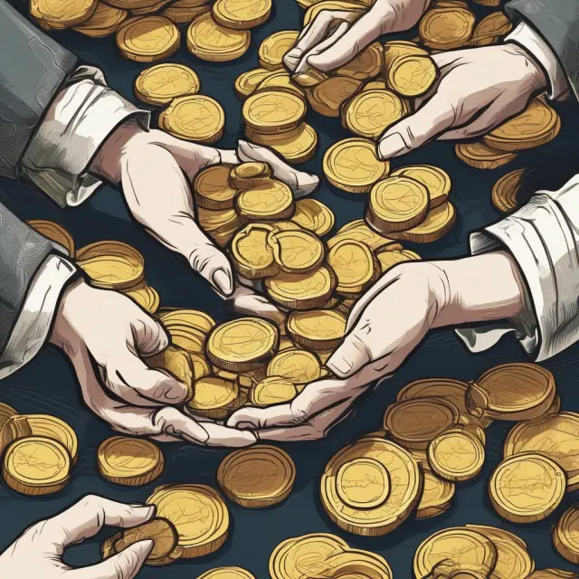 An image of protective hands holding escrowed gold coins representing financial security in various transactions