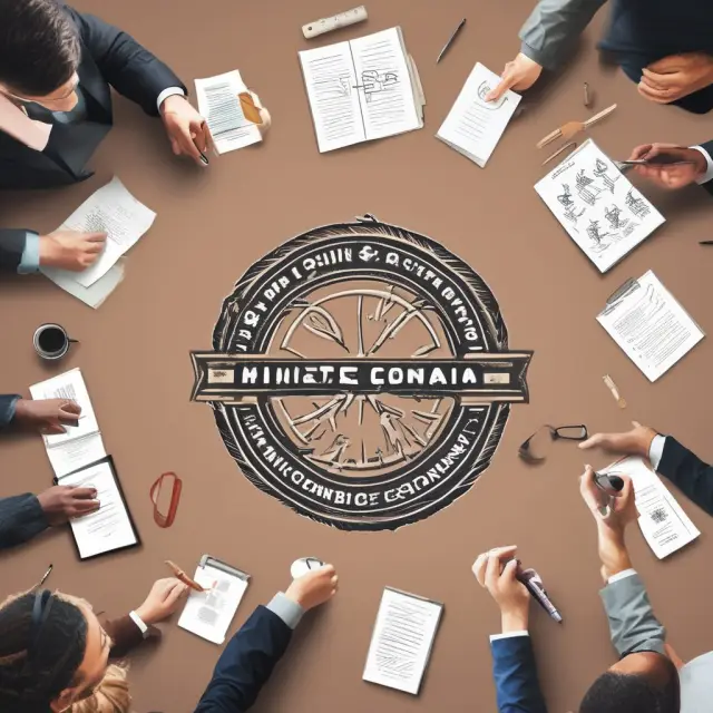Employees working together to create an ESOP trust with the company logo symbolizing commitment and growth