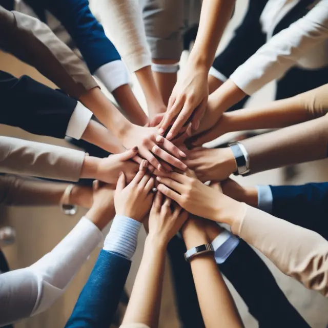 Employees gathered around a table full of company stock, illustrating the concept of Employee Stock Ownership Plans (ESOPs) and their collective ownership