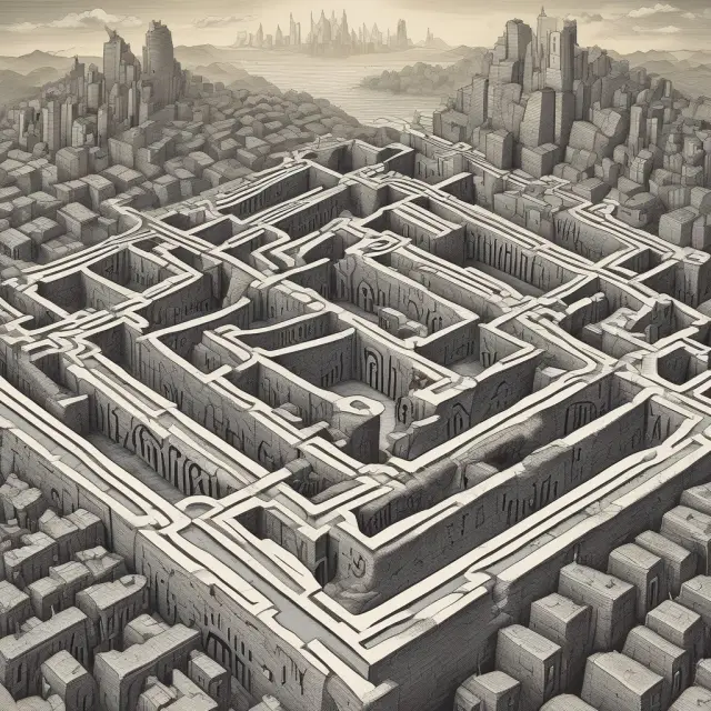 Watchdogs, representing regulatory bodies, navigate a complex maze to mitigate risks in esoteric debt markets.