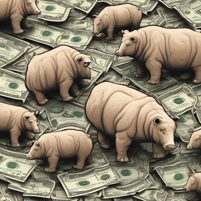Bulls and bears weighing estate tax calculations against inheritance tax relationship scales