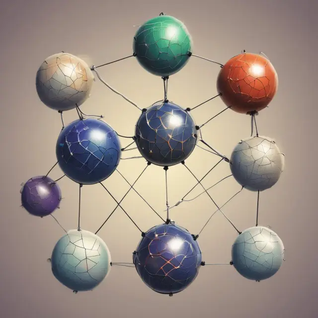 Five interconnected orbs symbolizing Euribor rates, with maturities ranging from one week to one year. These orbs represent the influence of each rate on eurozone banking and financial products.
