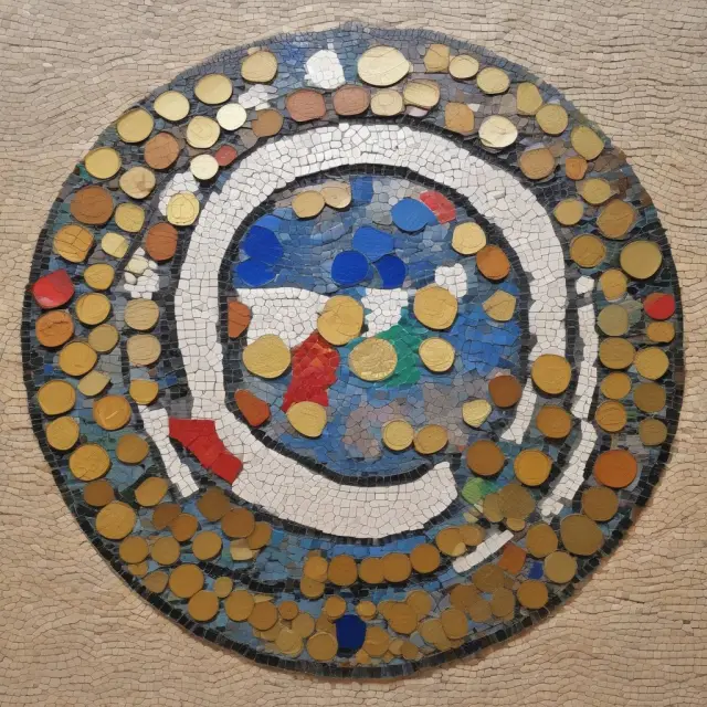 An intricately designed European map crafted from golden euro coins, reflecting the EU