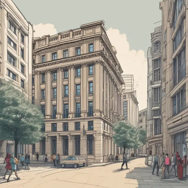 Euroclear as a central securities depository, depicted as a castle with efficient transactions flowing in and securities lending exiting, ensuring market stability