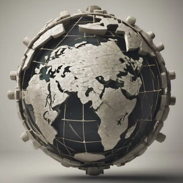 Globe illustrating the global reach of eurocurrencies, depicting interwoven dollar signs symbolizing their fluidity