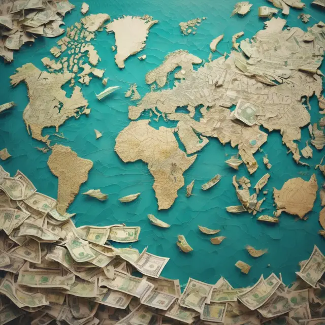 River of USD representing global Eurocurrency Market