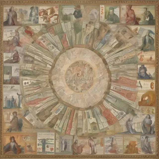 A vibrant tapestry woven with eurodollars, euroyen, and other currencies, symbolizing the historical development of the Eurocurrency market.