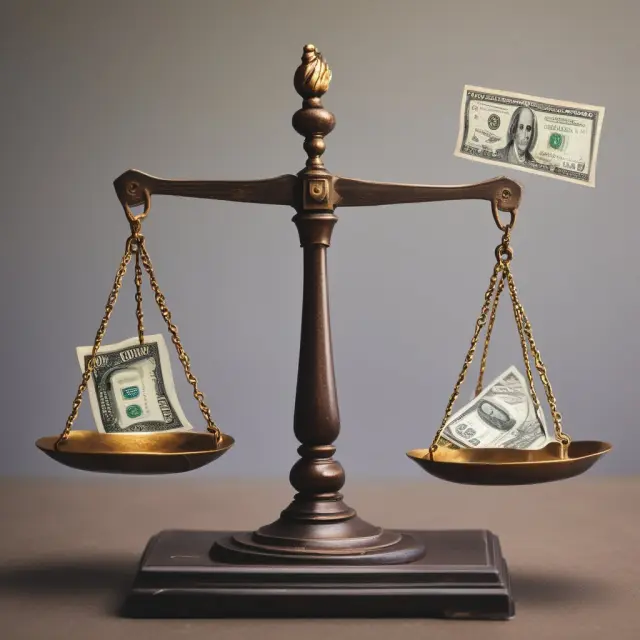 Eurodollars influencing exchange rates: A balancing scale holding US dollars and foreign currencies