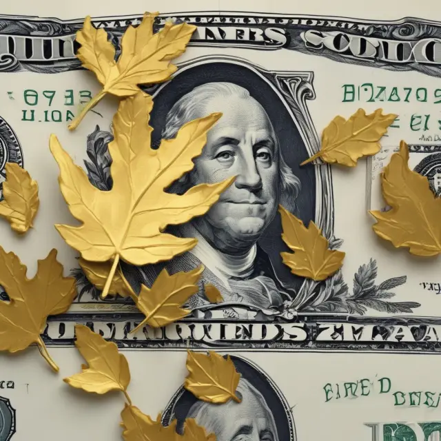 An image of a lush US dollar tree with golden leaves made from various international currencies, representing the evolution and continued importance of the Eurodollar market in international finance.