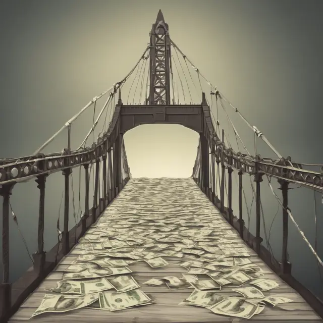 A bridge connecting eurocurrencies (Eurodollars) with global finance, embodying the freedom from domestic restrictions