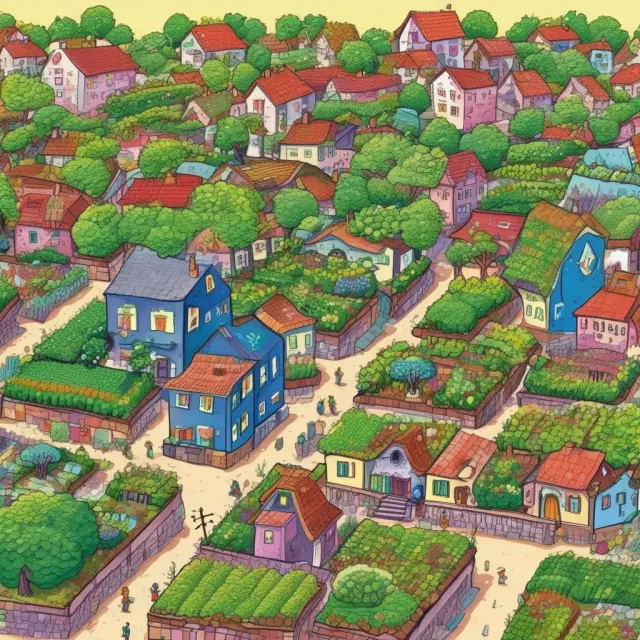 European Community fostering growth for institutional investments, symbolized by a vibrant garden blooming with diverse industries