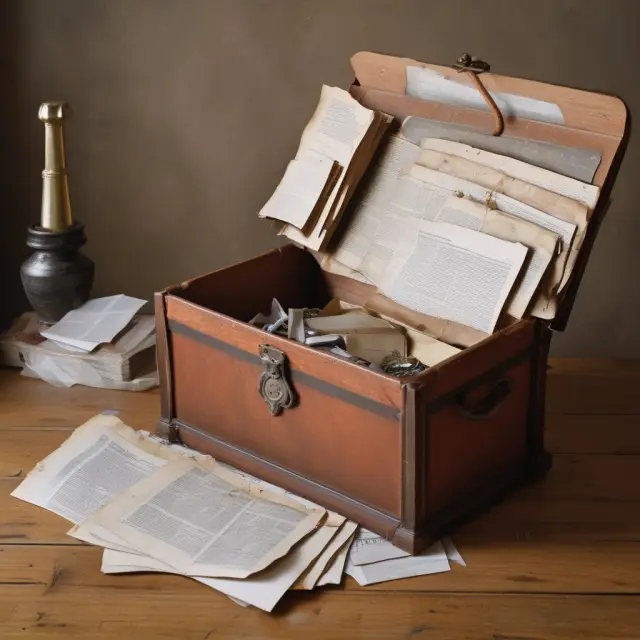 A time capsule with EU symbols opening to reveal historic treaties and papers shaping the Eurozone