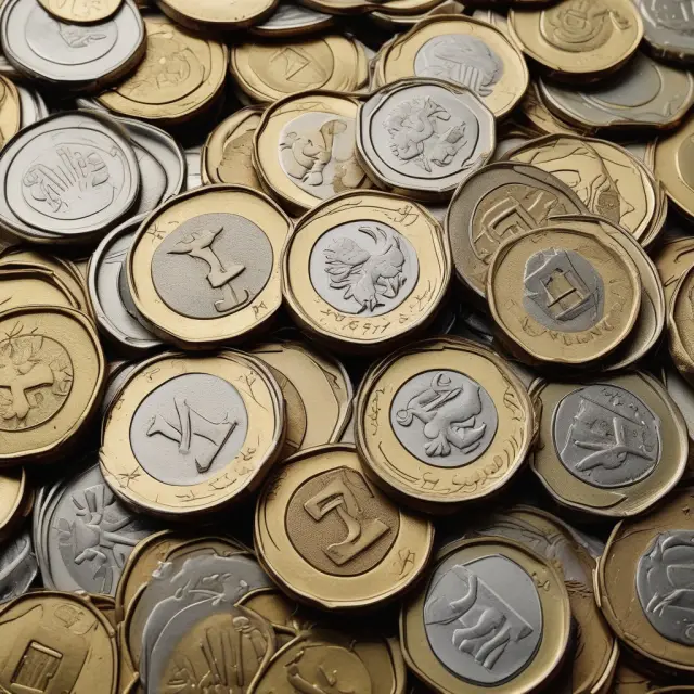 A visually captivating image of Euro coins representing various EU nations orbiting around a stable inflation rate within the Eurozone