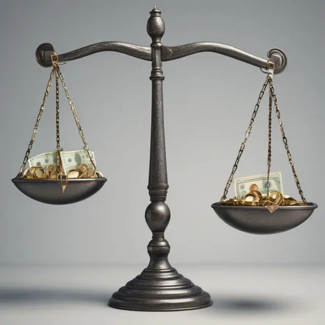 Scales symbolizing market capitalization, debt, and cash converge to create enterprise value