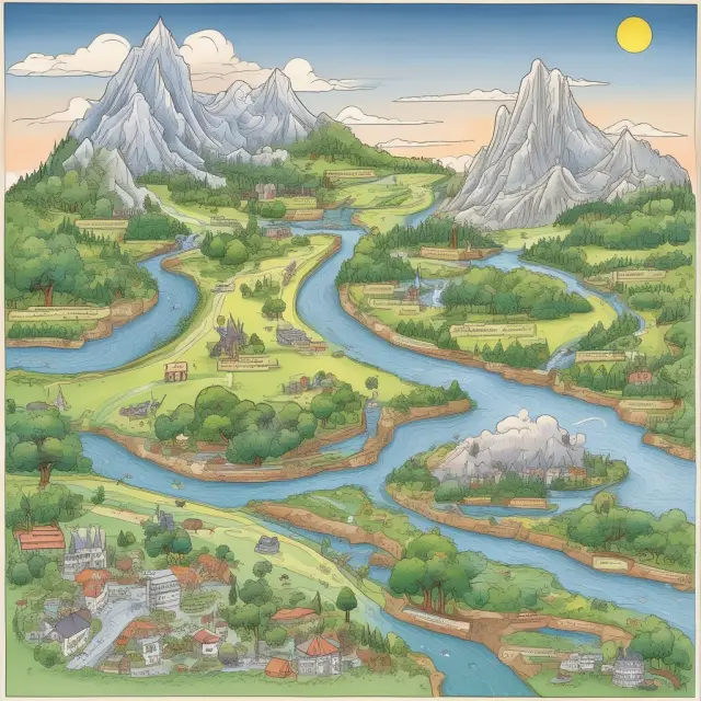 A trio of companies represented by their respective growth paths: Microsoft Corporation, Amazon.com, and General Electric, with their enterprise multiples visualized as different heights on a terrain.
