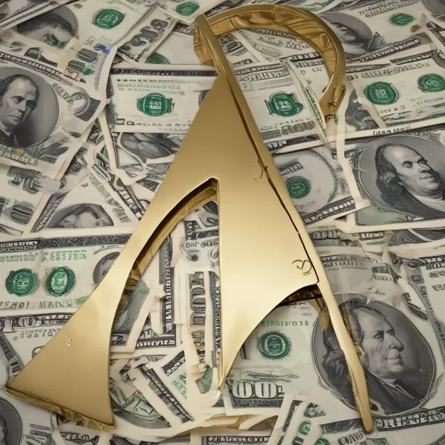 Golden triangle displaying FAQ icons representing questions and answers, with EVA symbol at the apex