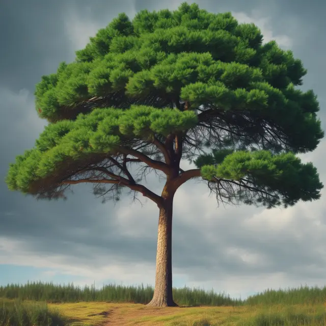 Evergreen tree generating interest instead of leaves, representing the flexibility and accessibility of evergreen loans