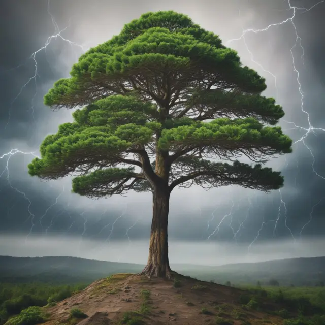 An evergreen tree symbolizes contract continuity, with renewing terms and adjustable pricing protecting against market instability